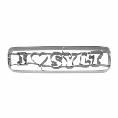 Staedter Tagliabiscotti I Love Sylt – Forma A Scritta, Acciaio Inox, 10 Cm