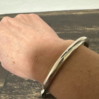 k14様用RRL - Hammered Sterling Silver Cuff Silver Hammered Cuff Bracelet by RRL on Sale