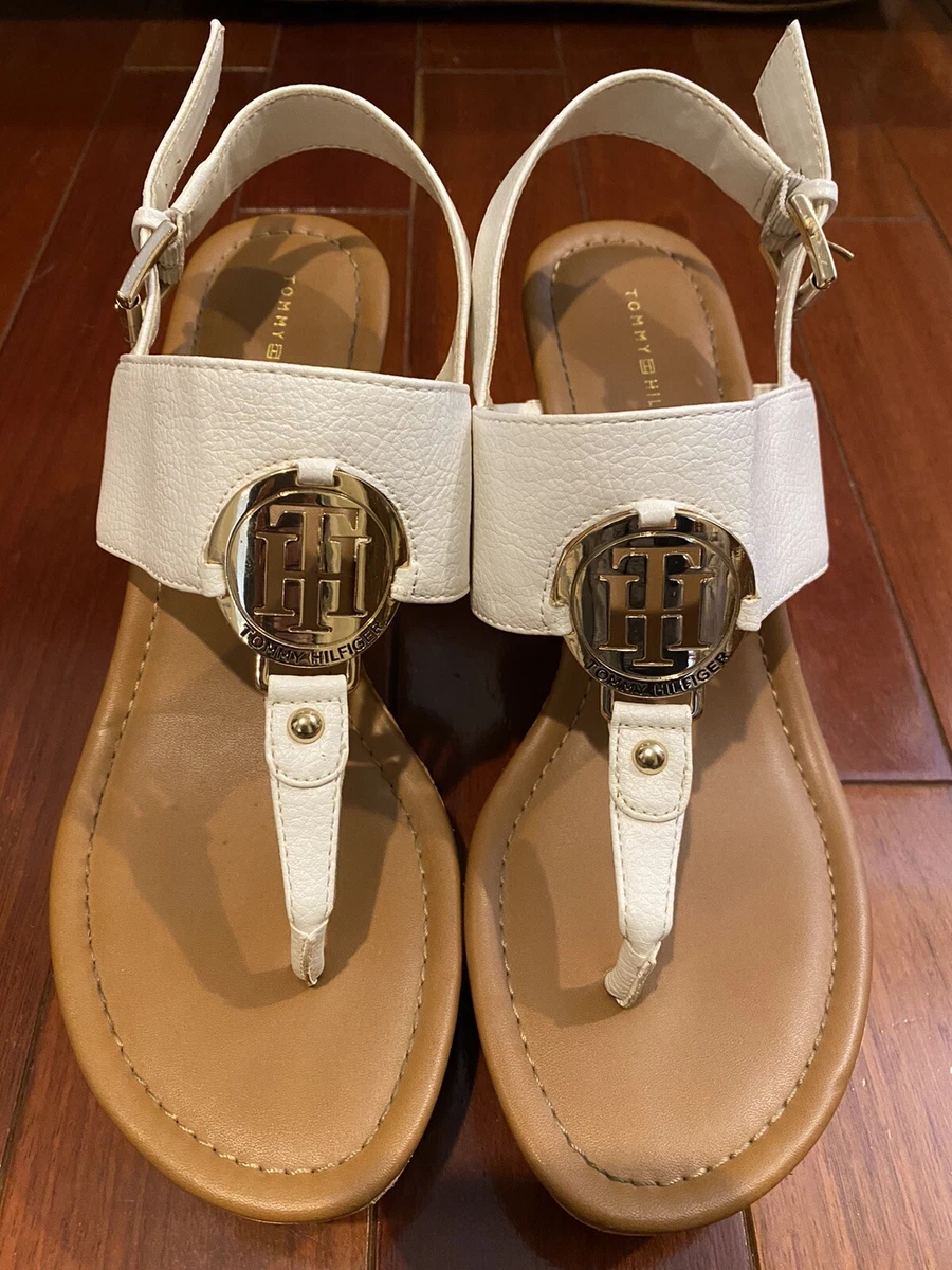 Tommy hilfiger cheap cork wedge sandals