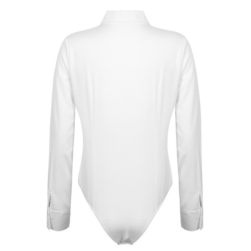 Camisa de esmoquin para mujer Blusa con botones Camiseta interior Informal Body diario - Imagen 16 de 50