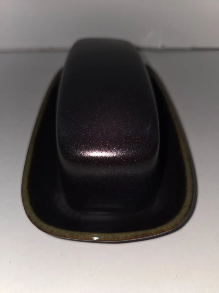 Plato de mantequilla vintage DENBY Kismet Bokhara negro verde Foto 2 de 4