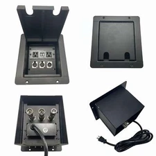 PROCRAFT MINI 2 HOLE LID FEED-THRU RECESSED Stage Pocket/Floor Box w/ 1) WIRED A