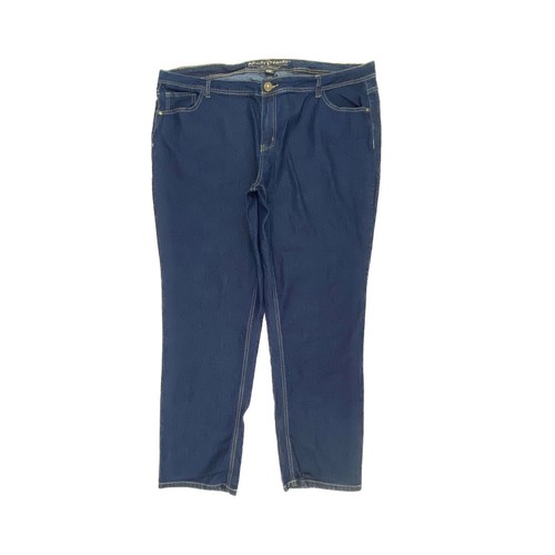 Ashley Stewart Average Skinny Women's size 24W Dark Wash Blue Denim Jeans - 第 1/3 張圖片