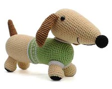 Dachshund Puppy Crochet Doll Handmade Amigurumi Plush Toy VAC