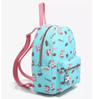 NWT Teddy Bear Chocolate Milk Mini Backpack Bag Cute Blue  display picture 2