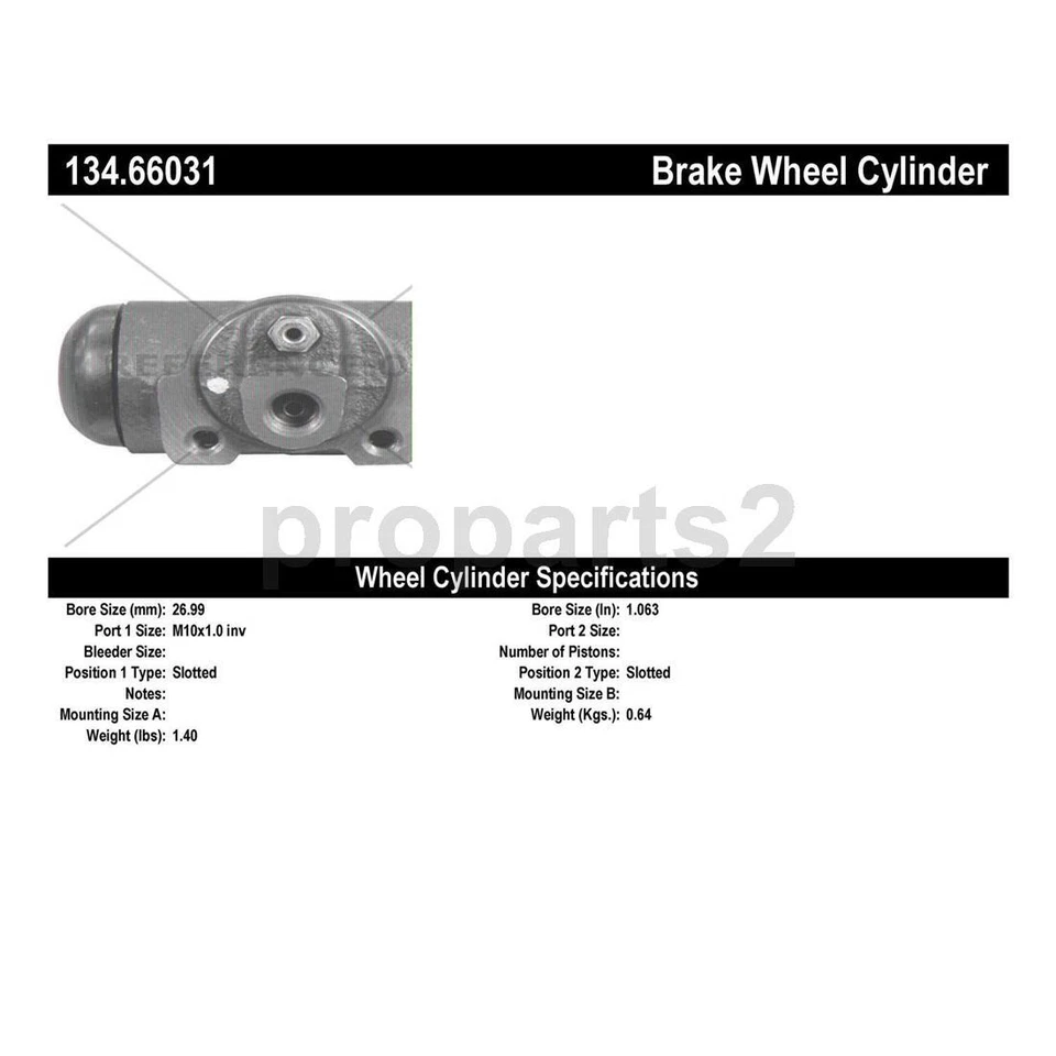 Cilindro de rueda de freno trasero 2x para GMC Sierra 1500 2009 2010 2011 2012 2013 6,2 L Foto 4 de 4