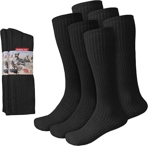 6 Pares Hombres Ejército Militar Bota Calcetines Combate Táctico Trekking Senderismo Talla 10-13 - Imagen 9 de 10