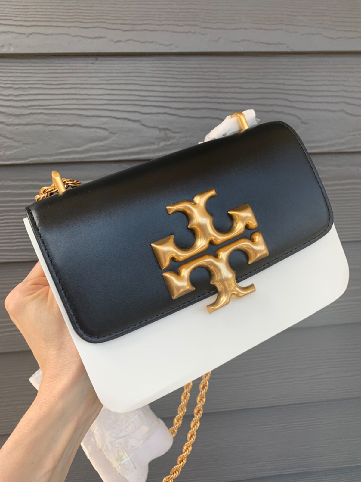 NWT Tory Burch Black Eleanor Small Convertible Shoulder Bag $668