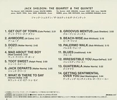 JACK SHELDON The Quartet &amp; The Quintet JP VE100 CD 32