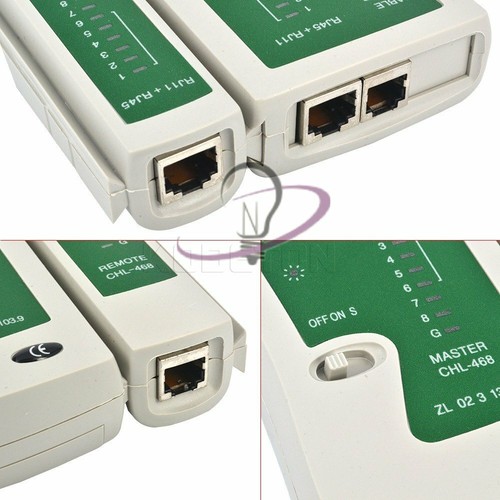 TESTER CAVO DI RETE LAN TELEFONICO RJ45 / RJ11 / RJ12 NETWORK ETHERNET - Foto 3 di 9