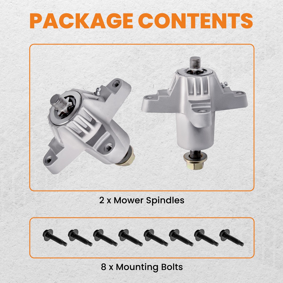 2 xSpindle Assembly For MTD 618-0138,618-0142,918-0138,918-0142,38