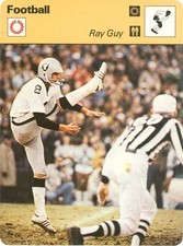RAY GUY 1979 Sportscaster Card #56-15 OAKLAND RAIDERS