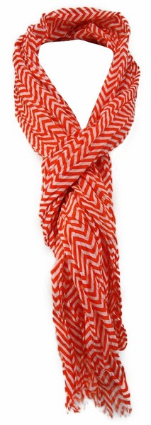 Tigertie Schal In Orange Grau Gemustert - Gr. 180 X 50 Cm-image