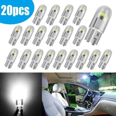 20X T10 194 168 W5W 2825 LED License Plate Interior Light Map Bulb 6000K White