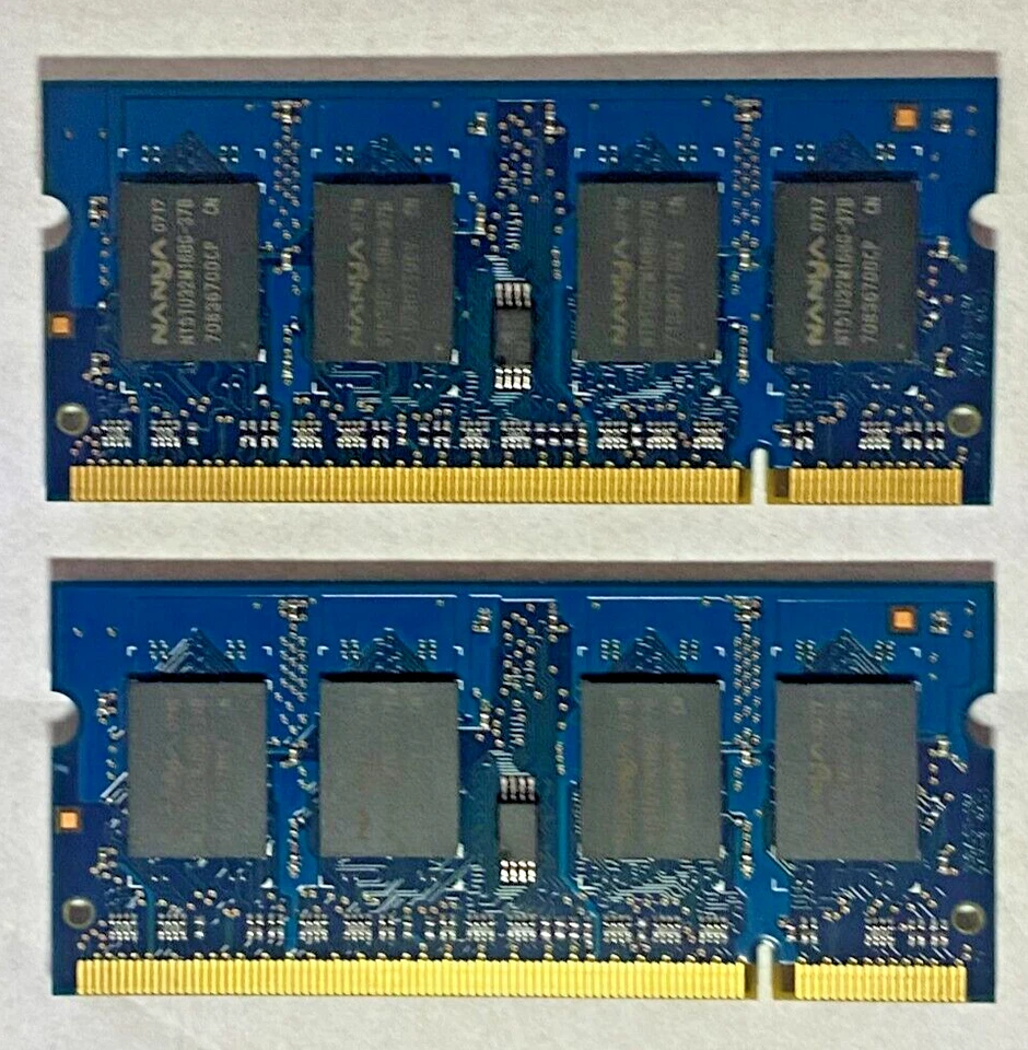 Nanya 2 X 512MB (TOT: 1GB) 2Rx16 PC2-4200S Labtop Memory RAM NT512T64UH8A0FN-37B - Image 3 of 4