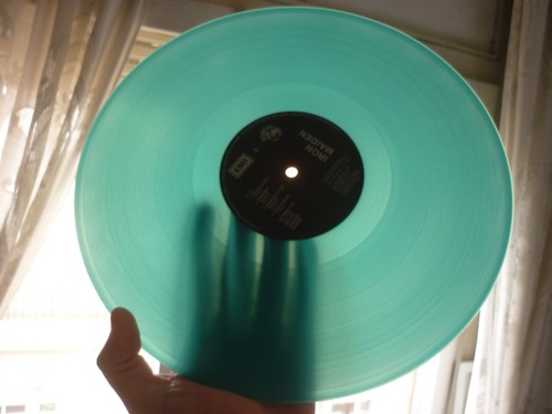IRON MAIDEN IRON MAIDEN BLUE GREEN OFFICIAL TRANSLUCENT CLEAR VINYL GLOBUS NM