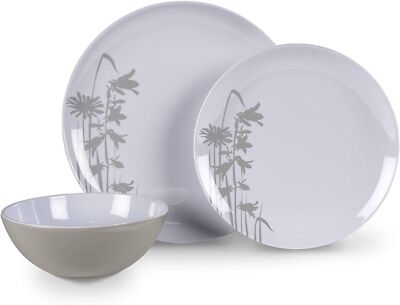 Kampa Meadow Picknick-Set Melamin Melamingeschirr Geschirr 12-teilig 