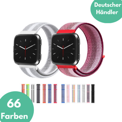  Für Fitbit Versa 3/Fitbit Sense Armband Nylon Loop Klettverschluss Sportband  