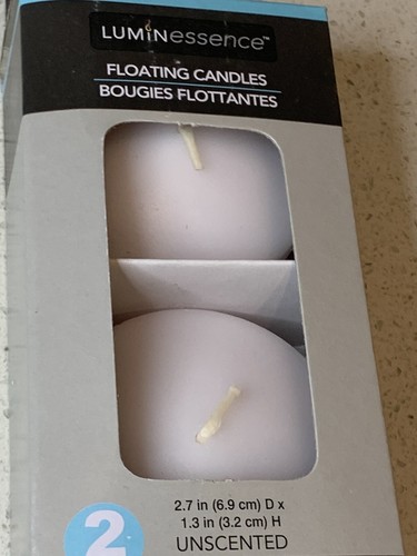 Luminessence 2 Floating Candles White Unscented 2.7 in x 1.3 in FAST FREE SHIP - Bild 3 von 3