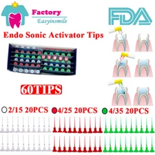 60Pcs Dental Endo Sonic Irrigator Activator Tips For Root Canal Activator Clean 