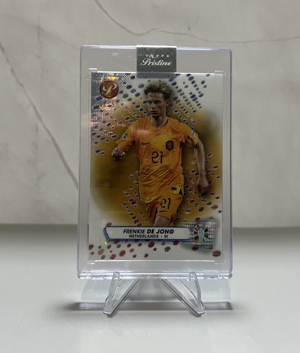 23-24 Topps Pristine UEFA RT Euro 2024 Frenkie de Jong Gold Refractor 26/50 #107