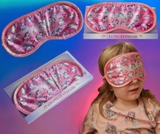 Unicorn Pink Eye Mask Eyemask Sleeping Blindfold Travel Stocking Filler Gift
