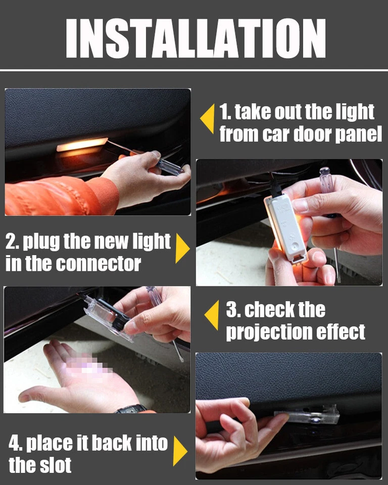 2X Luces LED de cortesía para proyector de puerta charco para Mercedes-Benz CLA 2013-2019 Foto 2 de 4