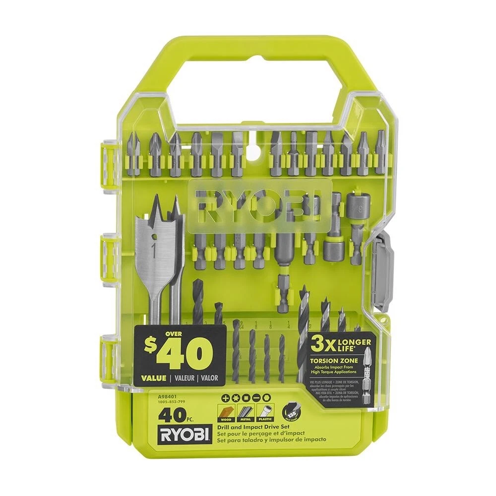 Ryobi 106 piece drill sale bit accessory set