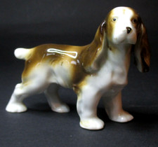 Statuina porcellana cane Cocker Spaniel da collezione decorazione animali casa
