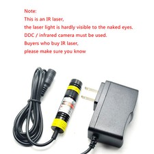 1pc High Power Infrared IR Laser 830nm 250mW Module Laser with Adapter 16x68mm