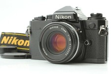 N MINT w/ Strap NIKON FE SLR Black model NIKKOR Ai-s 50mm f/1.8 From JAPAN