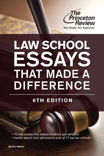 Law School Essays That Made a Difference, 6th Edition by The Princeton Review - Picture 1 of 1