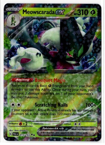 Meowscarada EX 231/193 Secret Rare SAR – Paldea Evolved Pokémon NM