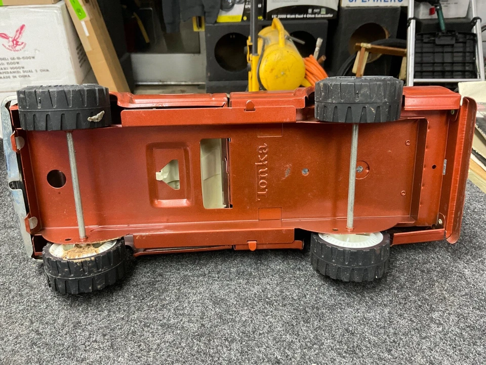 Camioneta pickup vintage Tonka Dodge Western Auto, acero prensado 14" bronce Foto 4 de 4