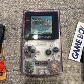 Nintendo Game Boy Color  System CGB-001 - Atomic Purple System & Games Mario !
