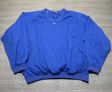 VTG Y2K Nike Team Windbreaker Pullover Center Swoosh Mens Large Streetwear Lined
