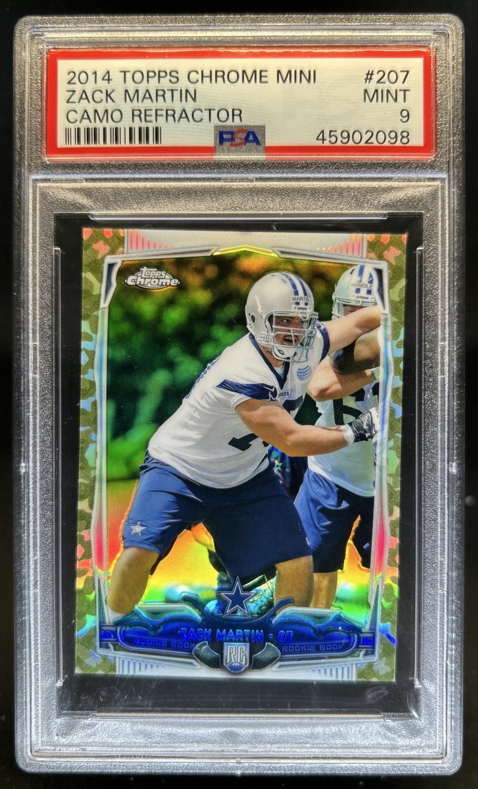 Zack Martin Topps Chrome Mini #207 Camo Refractor