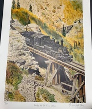 John Coker RGS Bridge 46-D Near Ophir Signed, Numbered Print , 38/300 A&P0124
