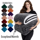 Soft Warm Sherpa Fleece Blanket Throw Twin Queen Reversible Bedding Blankets US