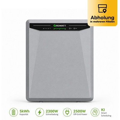 Growatt Aura 5000 Solarspeicher 5,0 kWh Speicher für Balkonkraftwerk Plug & Play