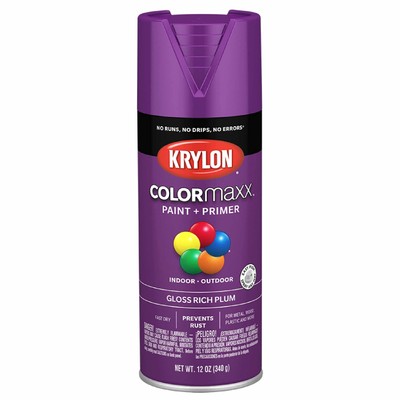 Krylon COLORmaxx Rich Plum 12 Oz Fast Dry Spray Paint for Indoor and Outdoor Use