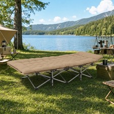 Folding Camping Soft Cot Bed Portable Comfortable Mattress with Pad, Carry Bag