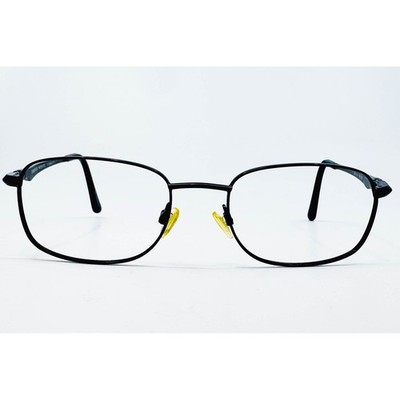 Turboflex Eyeglasses Mens Black Metal Frame Rectangular 52-19-140