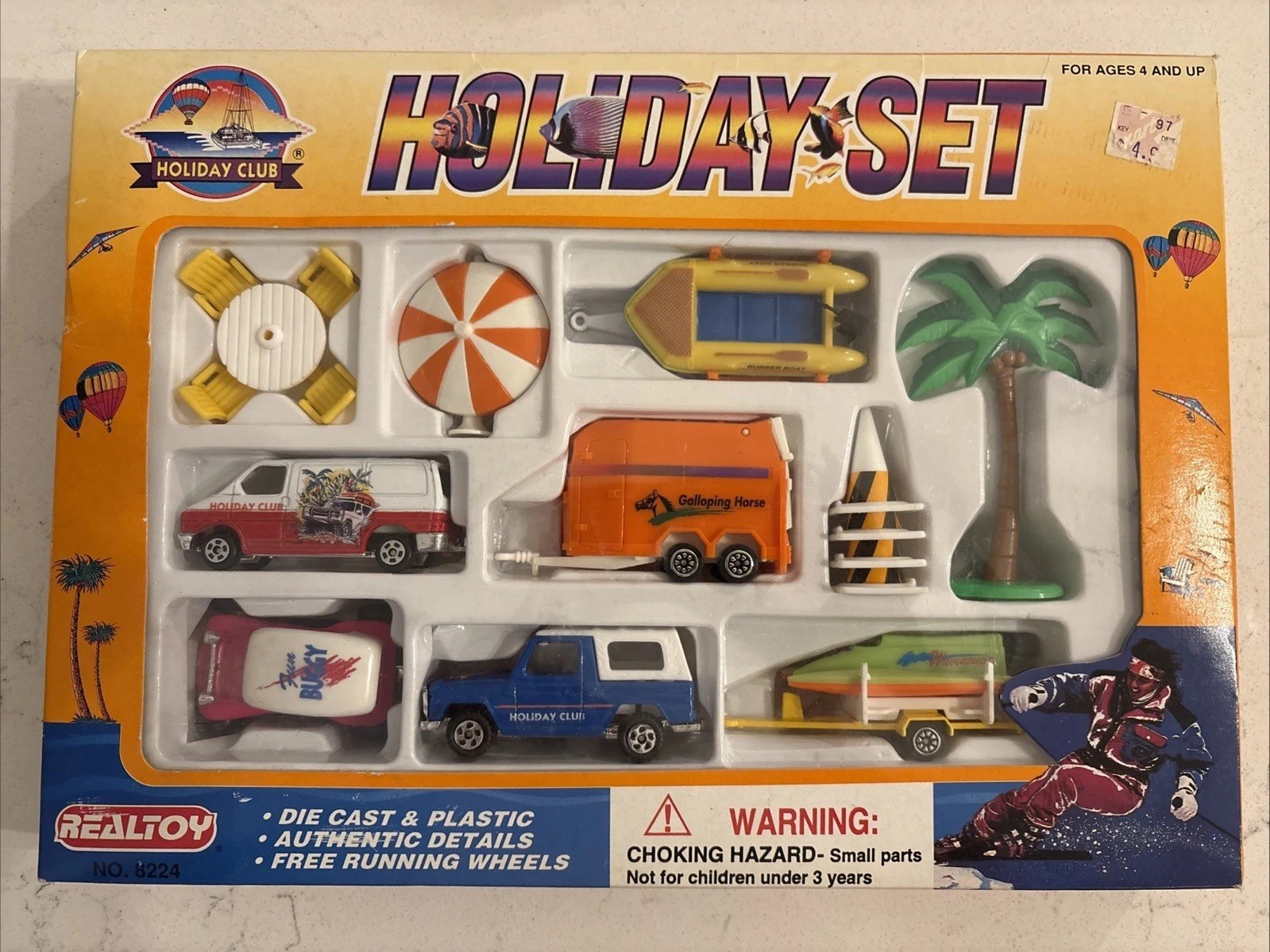 Realtoy Holiday Club Vacation Play Set Dune Buggy Van Kayak 