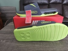 Nike Air Max Cirro Slide Sandals Men's Size 13...Dark Grey And Volt..Brand New