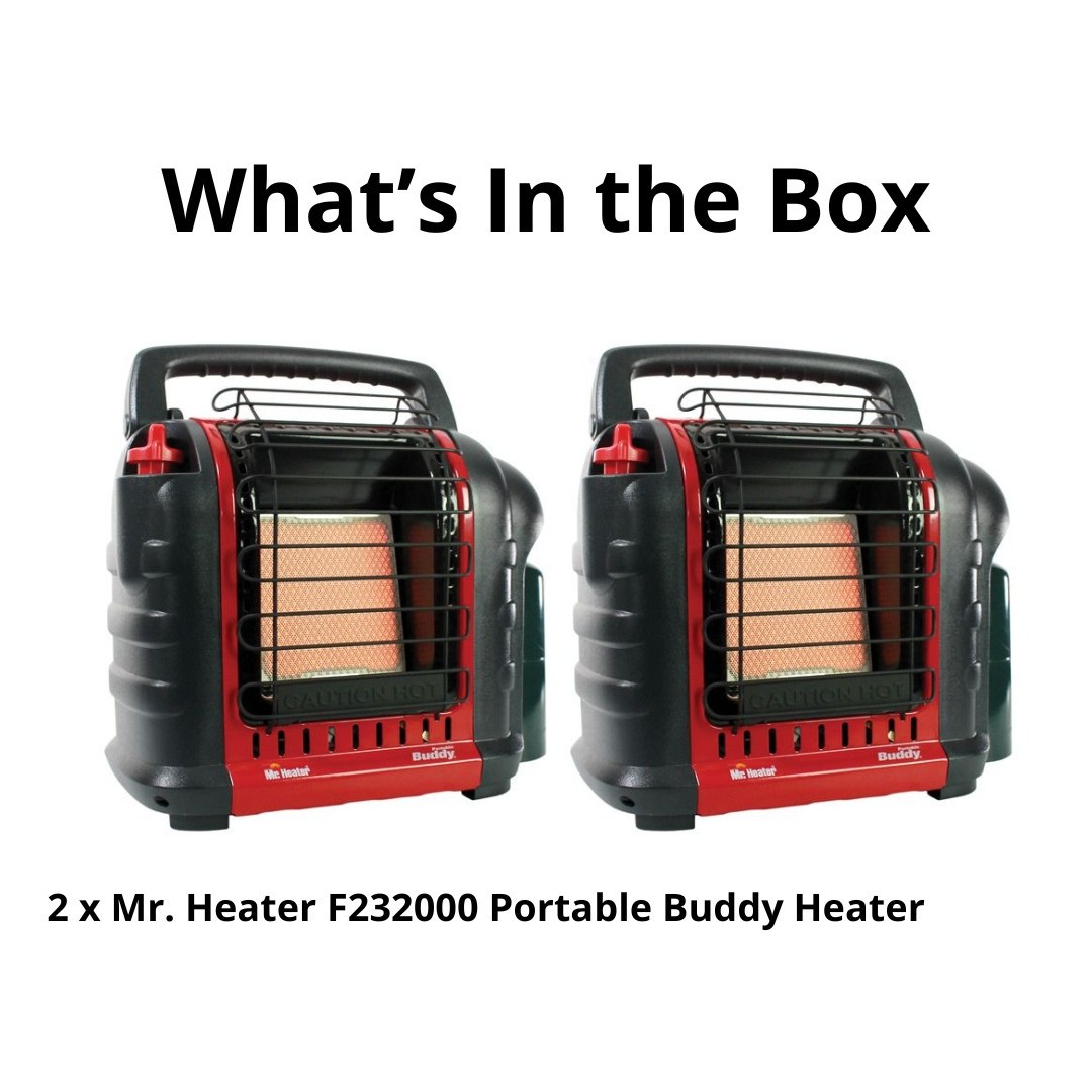 Mr. Heater F232000 Portable Buddy Heater 2 Pack Bundle Propane