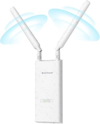 BrosTrend Outdoor WLAN Repeater AC1200 DualBand 867+300Mbps Gigabit PoE IP65