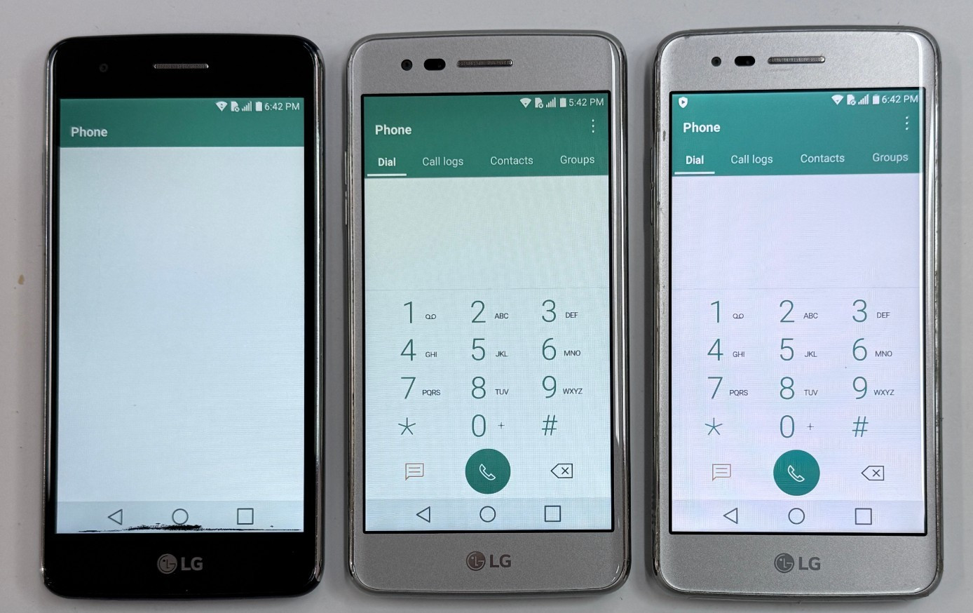 LOT OF 3 x UNLOCKED / T-MOBILE LG ARISTO 4G VoLTE Android Smart Cell Phones