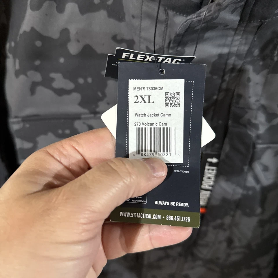 5.11 Tactical Watch Jacket men xxl Volcanic Camo - Image 3 of 3