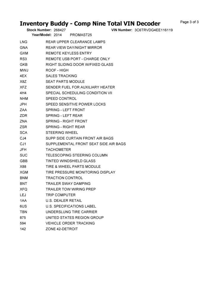 Automatic Transmission Thru 03/01/19 Fits 14-19 PROMASTER 1500 VAN 1016154 thumbnail 8
